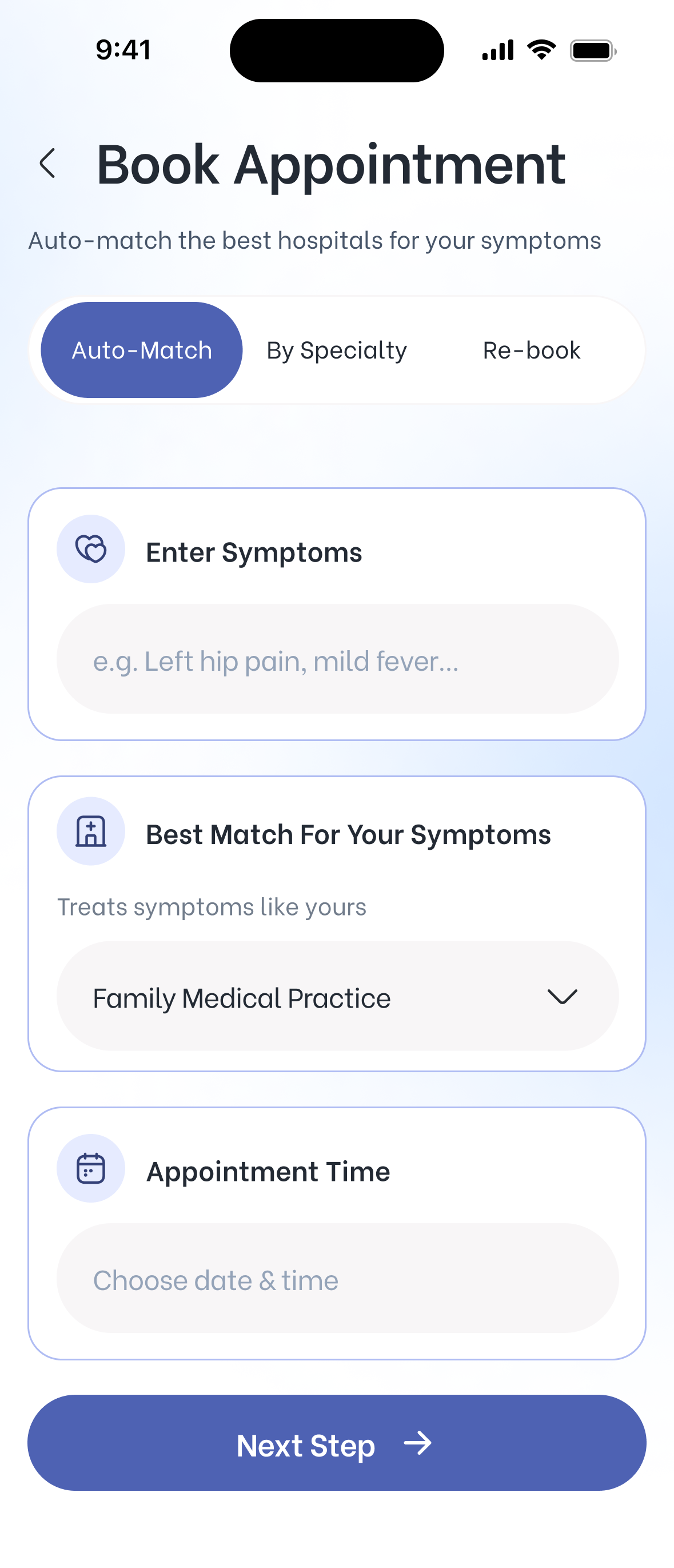 Clinix booking checkout screen