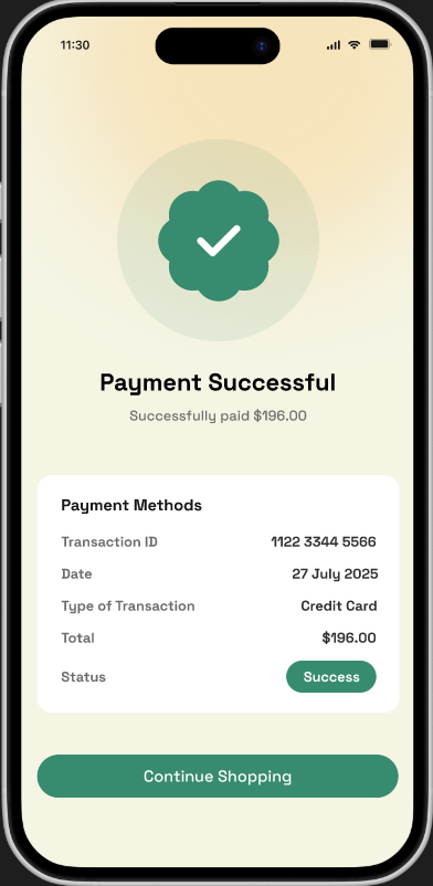 PawMart payment confirmation screen