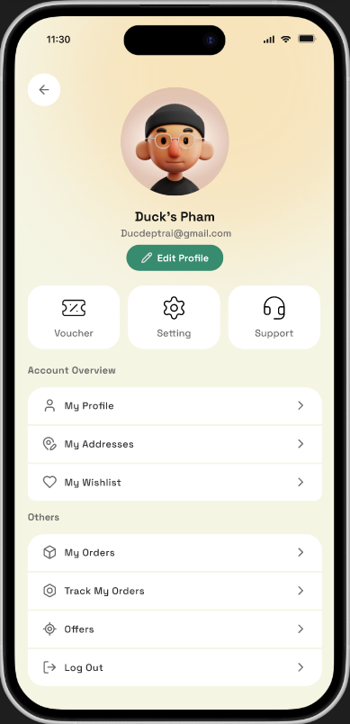 PawMart profile screen