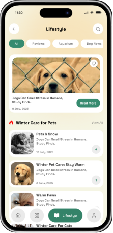PawMart lifestyle screen