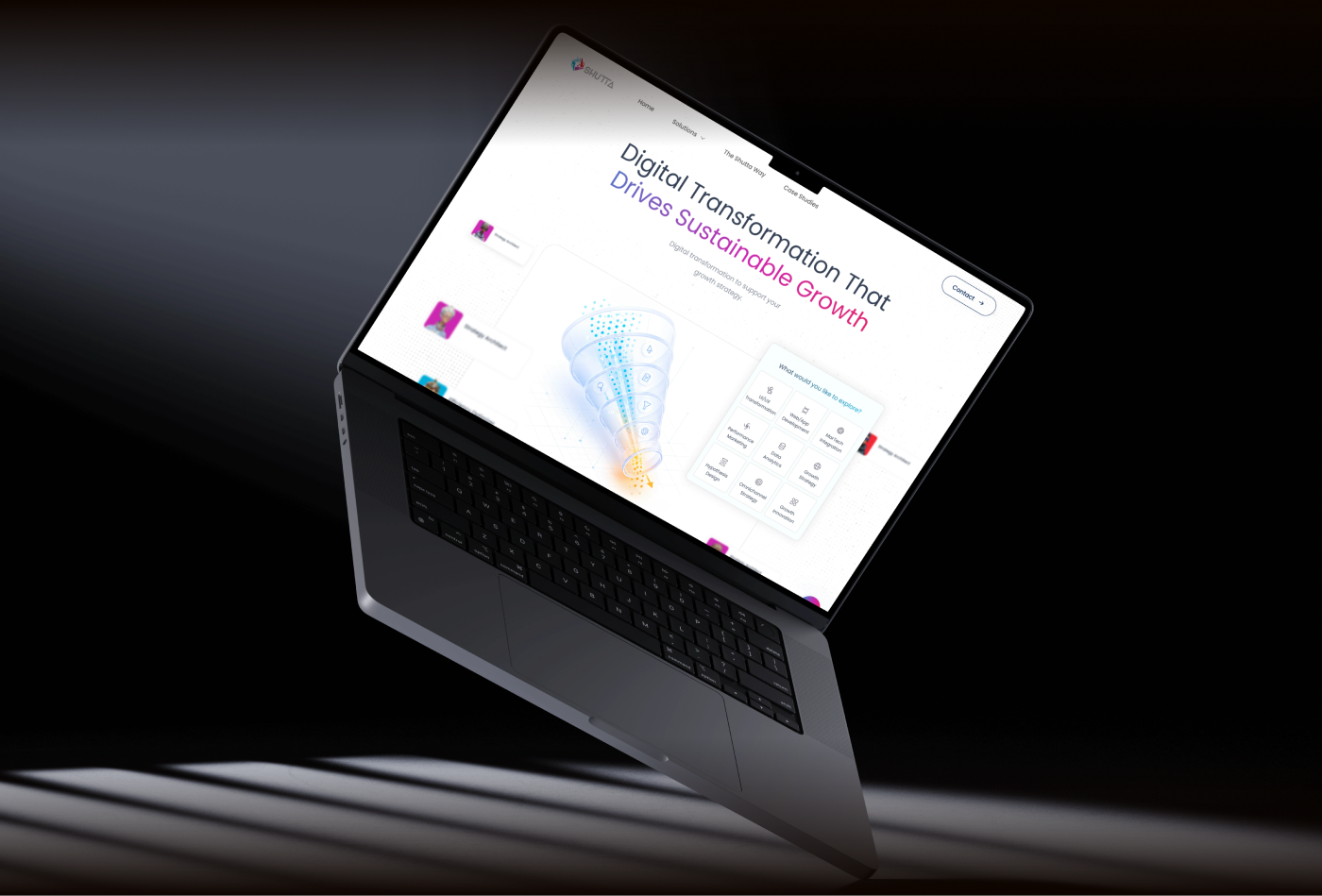 Shutta responsive website on a MacBook