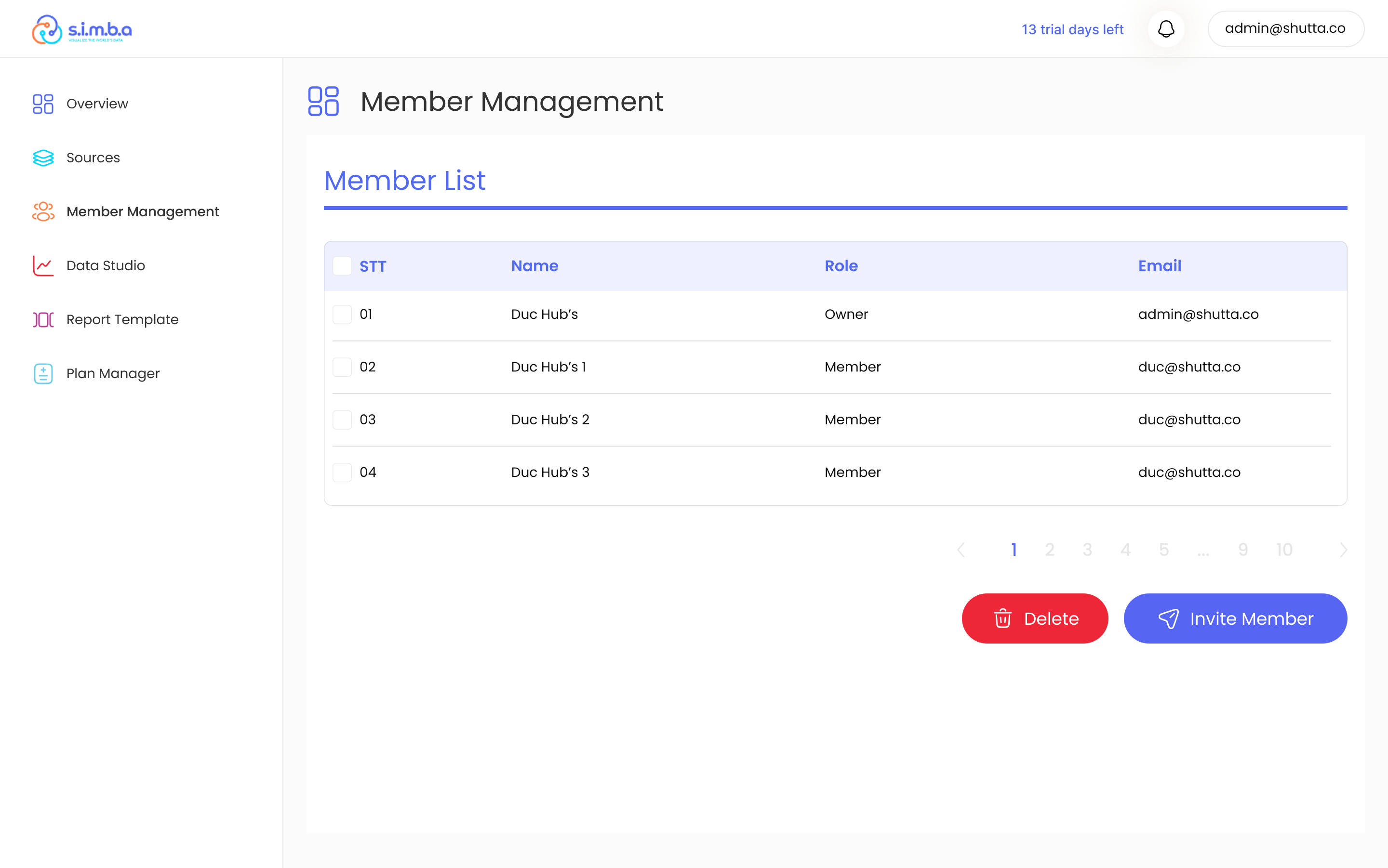 Simba integration screen 3