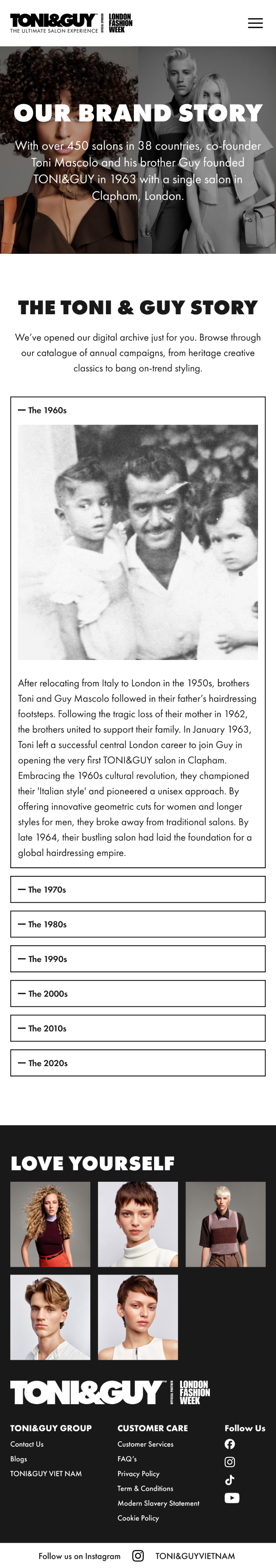Toni and Guy Vietnam mobile page eight
